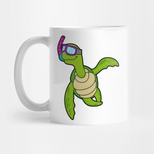 Turtle at Swimming with Snorkel Mug